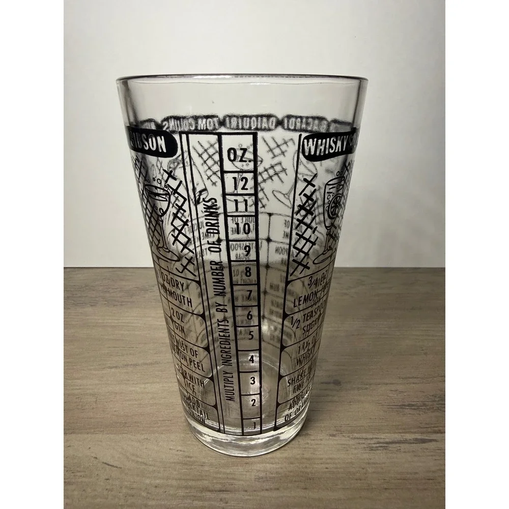 Vintage Federal Glass Cocktail Mixing Glass
